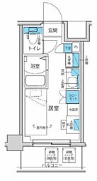 キャンパスヴィレッジ登戸 2階ワンルームの間取り