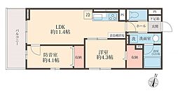 Ｌｉｂｅｒｔｅ井草 3階2LDKの間取り