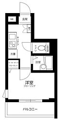 エグゼ板橋WEST 1Kの間取図画像