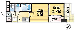セレニテ兵庫エクラ 2Kの間取図画像
