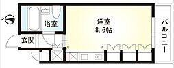nest ワンルームの間取図画像