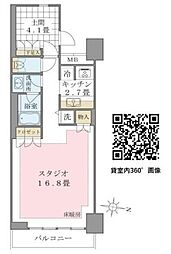 Brilliaist東雲キャナルコート 1Kの間取図画像