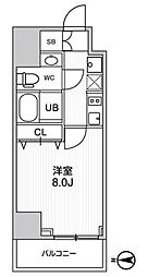 GRACIA PLACE HIKIFUNE 5階1Kの間取り