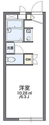 レオパレスグランドゥール 2階1Kの間取り