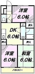 サンクレスト武蔵藤沢 3DKの間取図画像