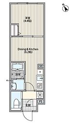 エルファーロ三軒茶屋VI 1階1DKの間取り