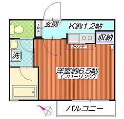 ブランニュー・高島台 1Kの間取図画像