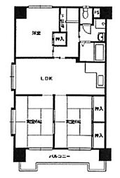 グレーシア上山門 3LDKの間取図画像