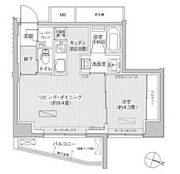 レーヴマニフィック本郷 2階1LDKの間取り
