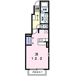 ベルクラール1 ワンルームの間取図画像