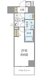 シエル白山 B館 9階1Kの間取り