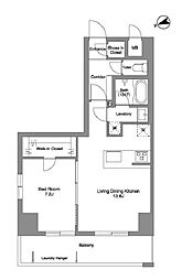プリマステラ 12階1LDKの間取り