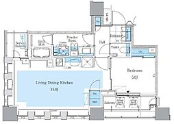 パークアクシス月島マチュアスタイル 1LDKの間取図画像