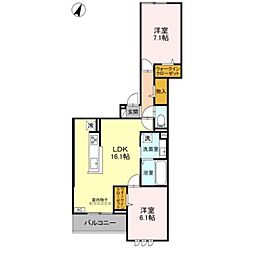 STグランツ 2LDKの間取図画像
