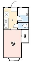トランキリテ大宮 1Kの間取図画像