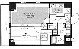 ステージグランデ上野松が谷 11階1LDKの間取り