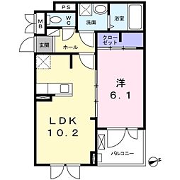 Y・Y・Y-22 1LDKの間取図画像