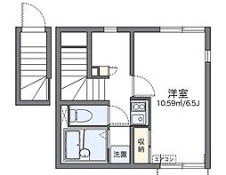 レオネクストアメニティー清水 2階1Kの間取り