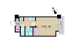 ビイルーム新宿 1Kの間取図画像