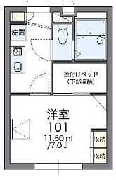 レオパレスステラ 1Kの間取図画像