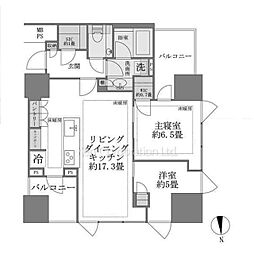 三田ガーデンヒルズ　サウスヒル 13階2LDKの間取り