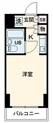 メインステージ多摩川駅前 ワンルームの間取図画像