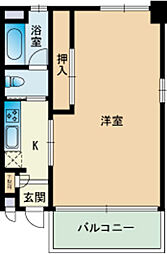 エオリアーナ 1Kの間取図画像