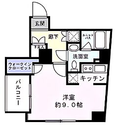 リガーレ本所吾妻橋 5階1Kの間取り