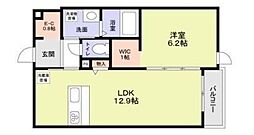 西武新宿線 野方駅 徒歩5分の賃貸アパート 2階1LDKの間取り