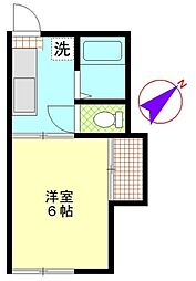 メゾン町田 1Kの間取図画像