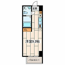 アフィーノ川崎 ワンルームの間取図画像