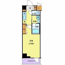 東京メトロ有楽町線 辰巳駅 徒歩9分の賃貸マンション 5階1Kの間取り