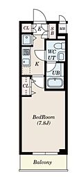 S-FORT船橋本町 1Kの間取図画像