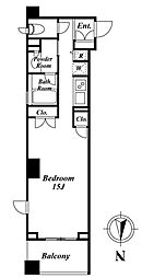 KDXレジデンス半蔵門 3階ワンルームの間取り