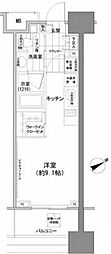 パークハビオ西新宿 ワンルームの間取図画像