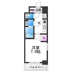 ソフィア阿倍野 1Kの間取図画像