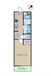 グランリヴィエール 1Kの間取図画像