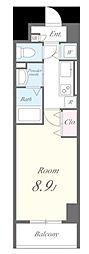 ジィクシア湘北 1Kの間取図画像