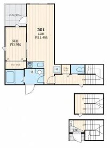 ホームズ でお部屋探し Alba原宿 アルバ原宿 3階 301 1ldk 賃料 8万円 48 2 賃貸アパート住宅情報 物件番号 取扱い不動産会社 株式会社ユウキ ホーム麻布十番店