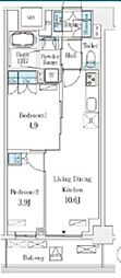 フロンティアレジデンス錦糸公園 2LDKの間取図画像