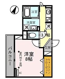 プリマベーラ 1Kの間取図画像