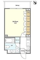 KDXレジデンス学芸大学 3階1Kの間取り