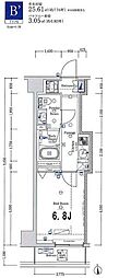 ジーベック錦糸北斎通り 1Kの間取図画像