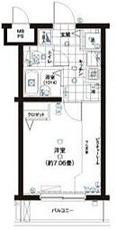 ガリシア江古田 2階1Kの間取り