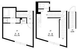 バーミープレイス駒場東大前 2階1DKの間取り
