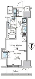 ParkAxis菊川StationEast 1DKの間取図画像