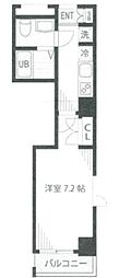 LuxeYotsuya 1Kの間取図画像