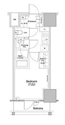 ザ・パークハビオ板橋区役所前 14階1Kの間取り