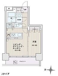 エスティメゾン錦糸町II 13階1LDKの間取り