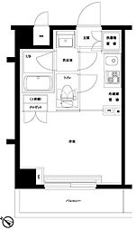 ルーブル新川崎 7階1Kの間取り